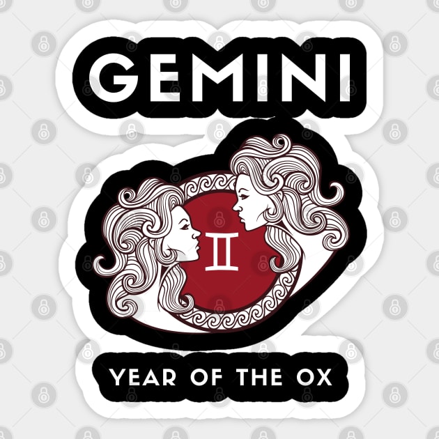 GEMINI / Year of the OX Sticker by KadyMageInk